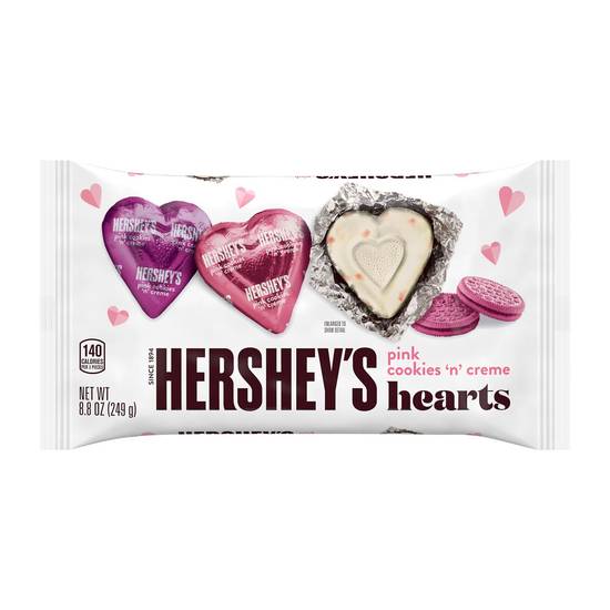 Order HERSHEY'S PINK COOKIES 'N' CREME Hearts Candy,Valentine's Day, 8.8 oz food online from CVS store, OCEAN SPRINGS on bringmethat.com