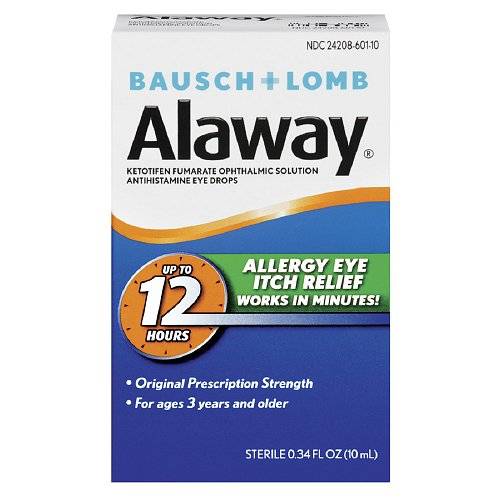 Bausch + Lomb Alaway Eye Itch Relief Antihistamine Eye Drops - 0.34 fl oz