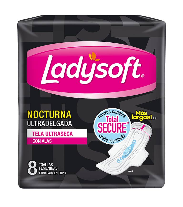 Ladysoft toalla femenina ultradelgada nocturna (7 un)