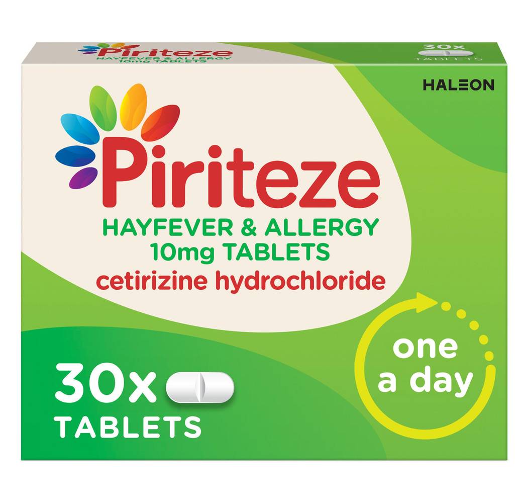Piriteze Allergy Antihistamine Tablets 30s