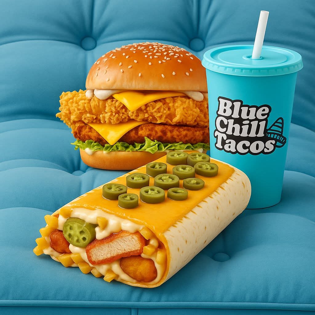 B5 (Menu Blue Chill'Tacos Indiana + Nindiana Burger) 🥻