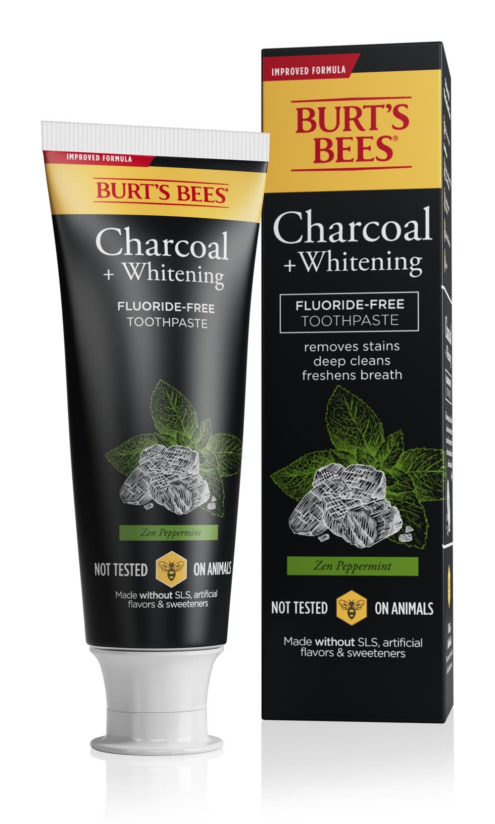 Burt's Bees Charcoal + Whitening Zen Peppermint Toothpaste (4.7 oz)