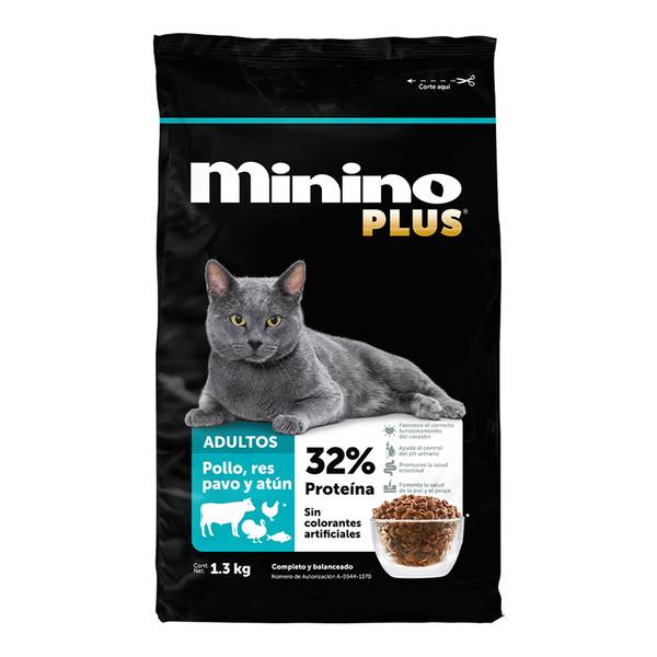 Minino alimento para gato plus (costal 1.3 kg)