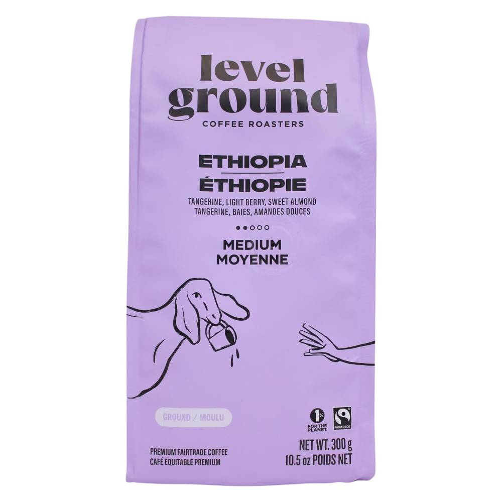 Level Ground Premium Ethiopia Medium Roast Ground Coffee (300 g)