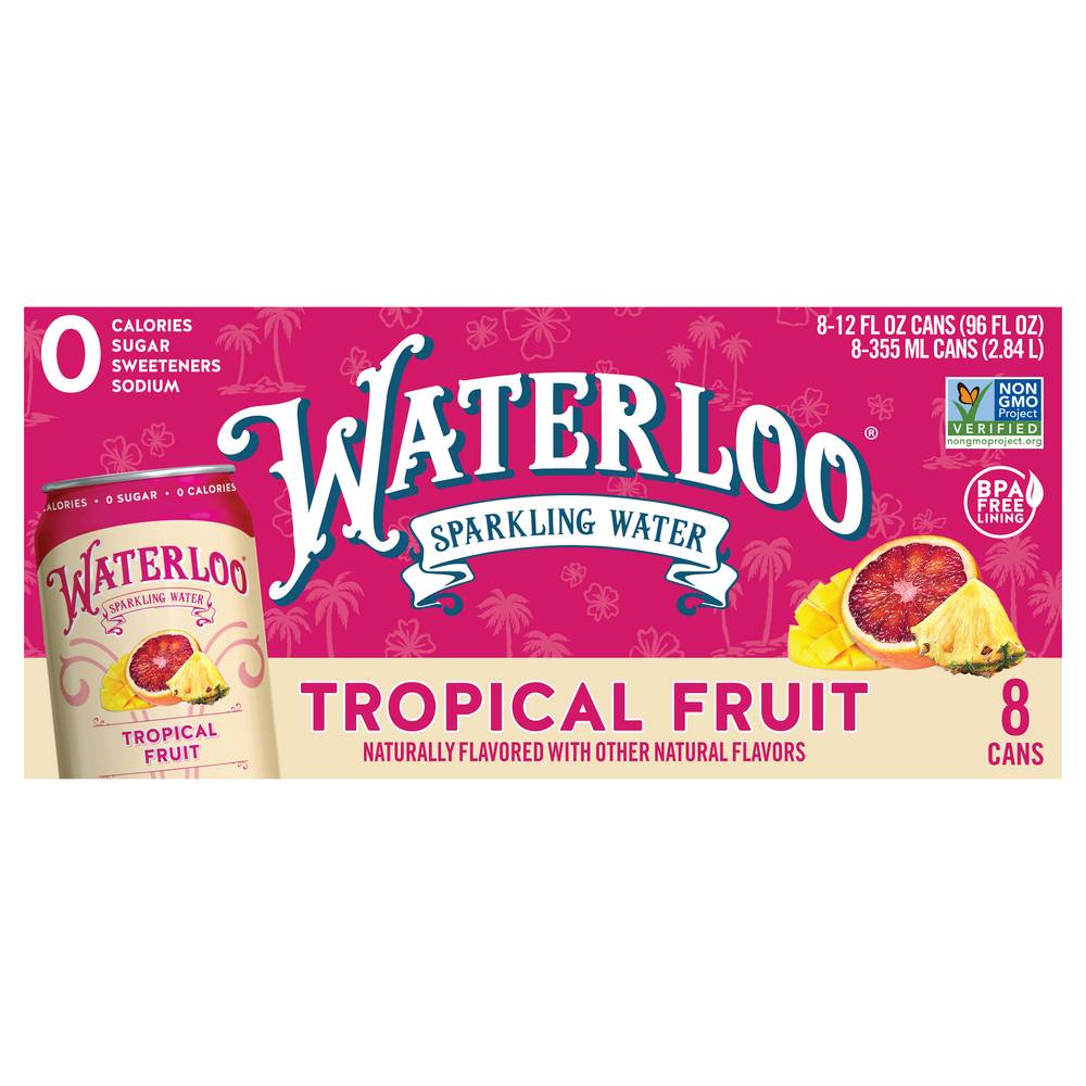 Waterloo Tropical Fruit Sparkling Water (8 x 12 fl oz)