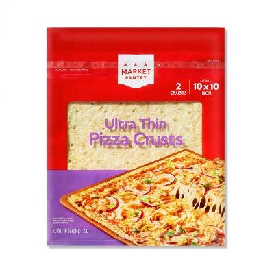 Ultra-Thin Flatbread Pizza Crusts - 10oz/2ct - Market Pantry™