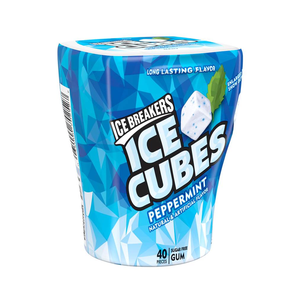 Ice Breakers Ice Cubes Sugar Free Chewing Gum, Peppermint (3.24 oz, 40 ct)