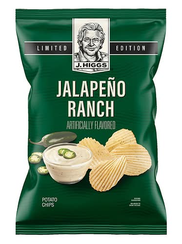 J. Higgs Limited Edition Potato Chips, Jalapeno Ranch (7.75 oz)