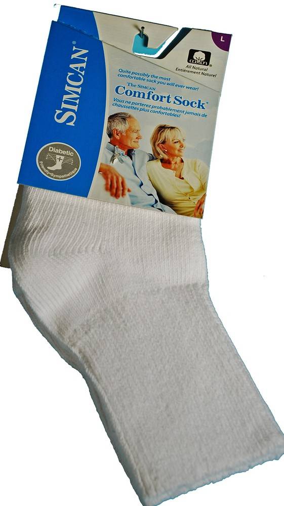 Simcan Comfort Low Rise Socks Large White (20 g)