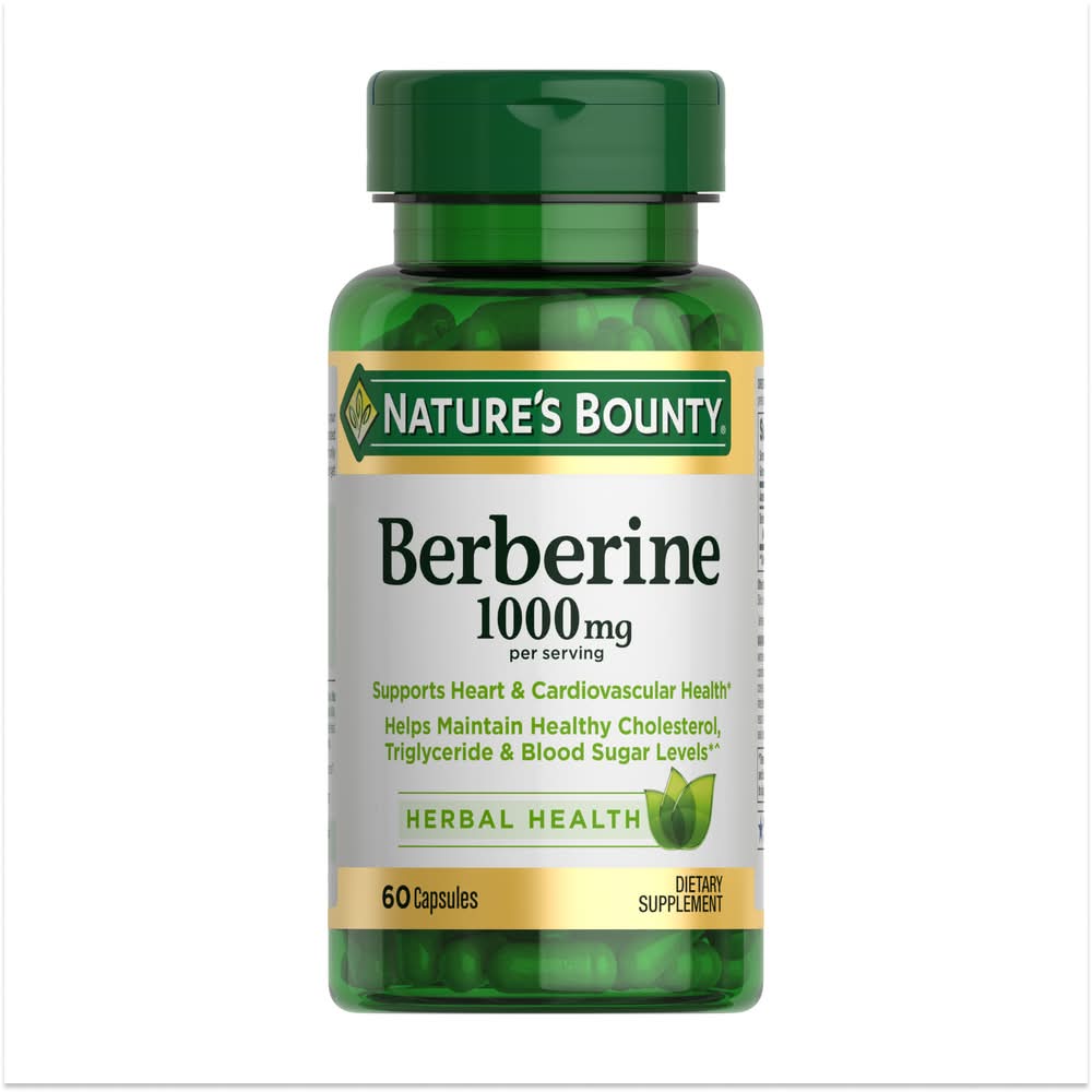 Nature's Bounty Berberine 1000mg Capsules (60 ct)