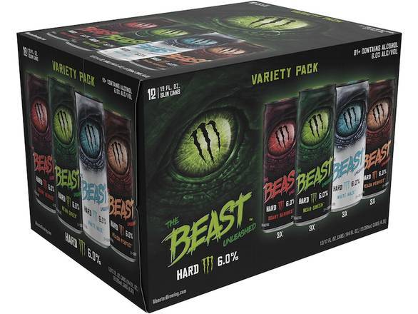 Monster the Beast Unleashed Hard Malt Beverage Variety pack (12 pack, 12 fl oz)