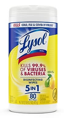 Lysol Disinfecting Wipes, Lemon & Lime Blossom, 80 Wipes/Pack (1920077182)