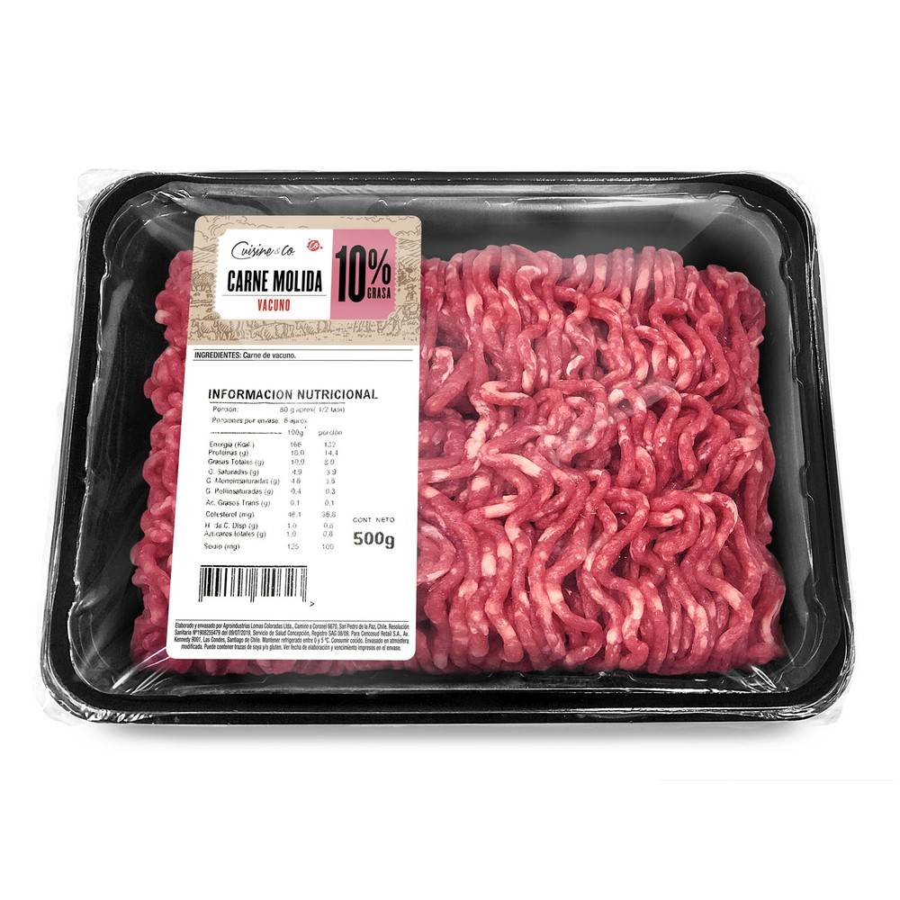 Cuisine & Co · Carne molida vacuno 10% grasa (500 g)