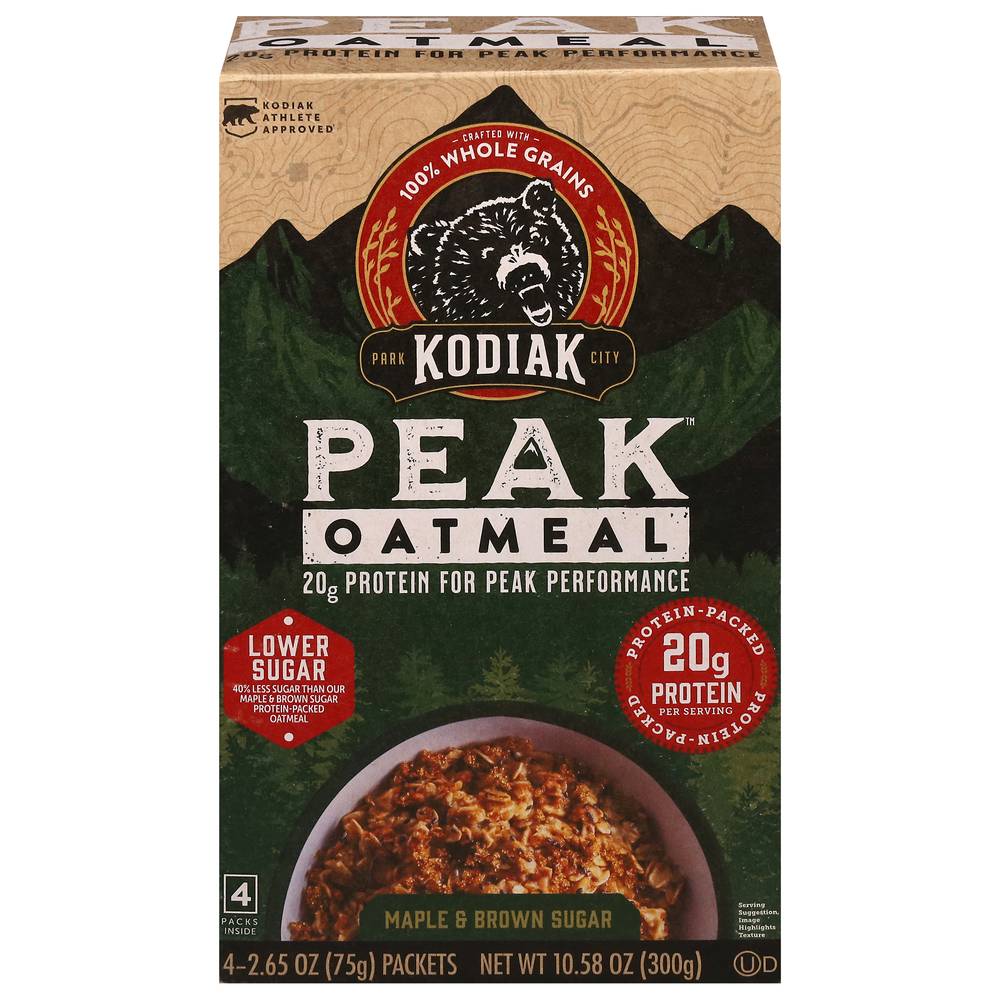 Kodiak Peak Oatmeal, Maple-Brown Sugar (10.58 oz, 4 ct)