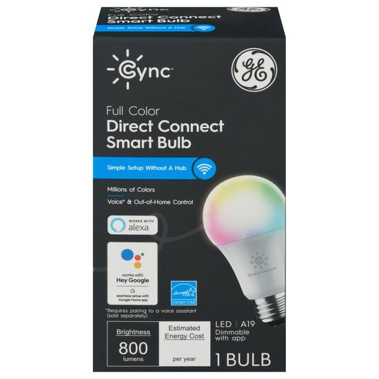 Ge Cync Full Color Direct Connect Led Smart Bulb (1 bulb)