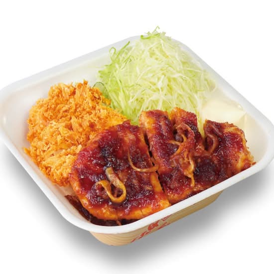トンテキとチキンカツ丼弁当