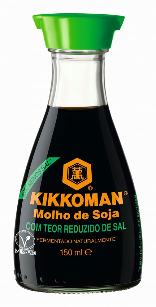 Kikkoman  - Molho de soja com dispensador reduÃ§Ã£o sal, 150 ml