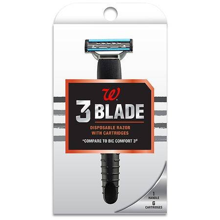 Walgreens 3 Blade Disposable Razor With Cartridges