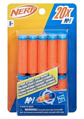 Nerf N Series N1 Darts, Blue - Orange (20 ct)