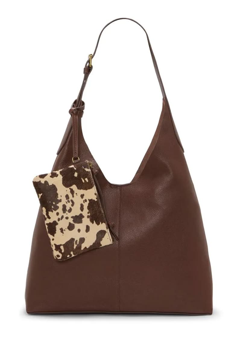 Lucky Brand Anny Leather Hobo Bag (Cappuccino Leather One Size)