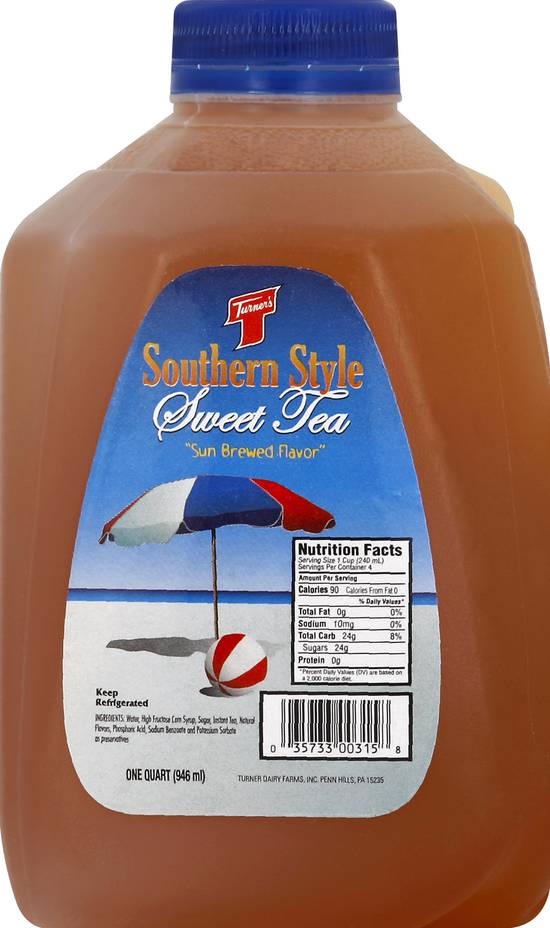 Turner's Southern Style Sweet Tea (1 qt) (sun brewed )