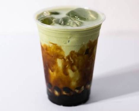 黒糖抹茶ミルク(タピオカ入り)