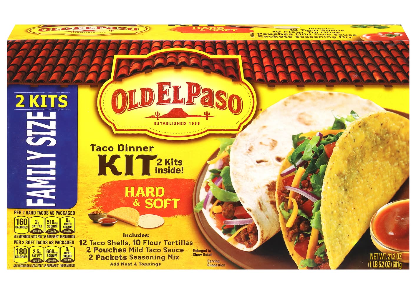 Old El Paso Taco Dinner Kit Hard and Soft Shell Tacos (1.32 lbs, 2 ct)