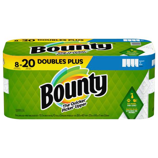 Bounty Select-A-Size Paper Towels, 8 Double Plus Rolls