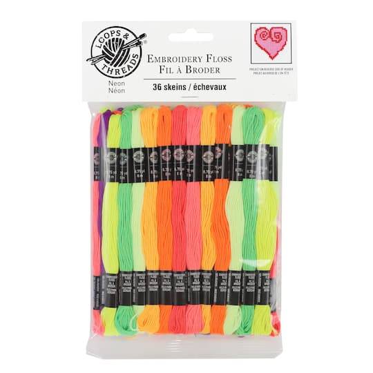 Neon Embroidery Floss By Loops & Threads