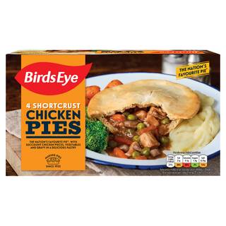 Birds Eye 4 Shortcrust Chicken Pies 620g