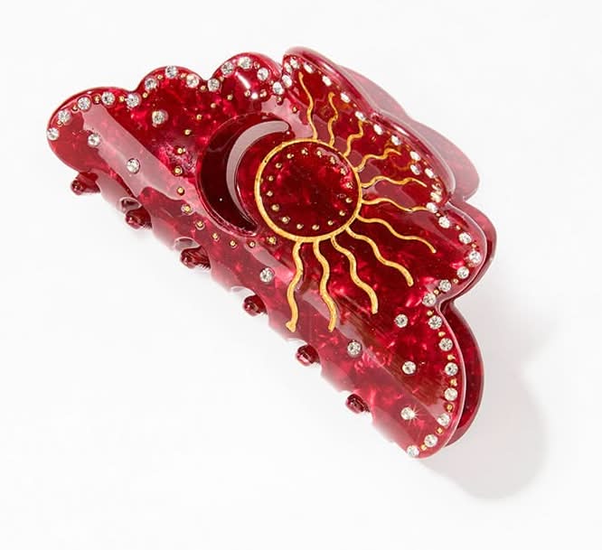Dark Aura Hair Claw Clip Burgundy One Size