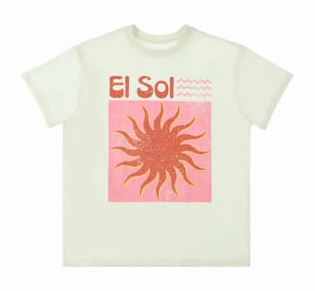 El Sol Graphic Tee XXL Cream