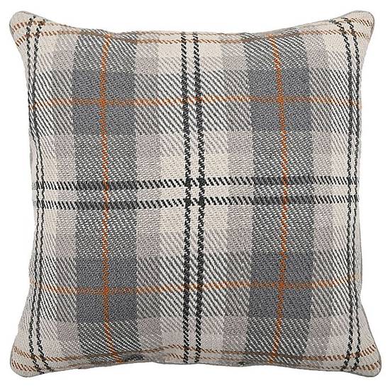 Bee & Willow™ Plaid Outdoor Square Throw Pillow in Grey/White