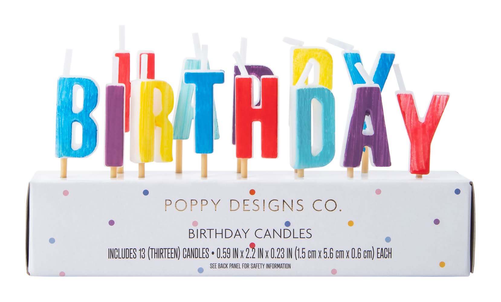 Happy Birthday Candles 13-Count Letters