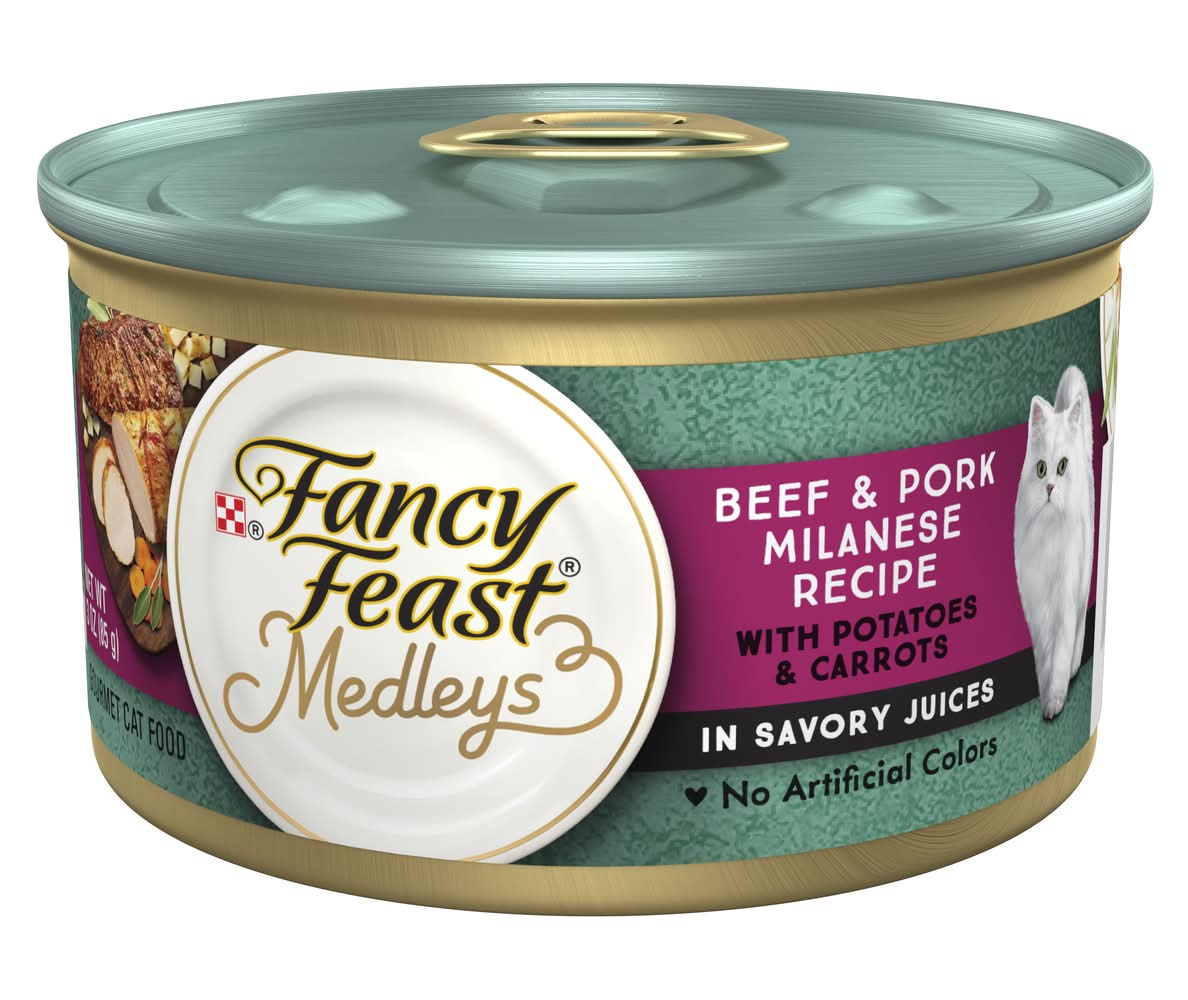 Purina Fancy Feast Gourmet Cat Food, Beef & Pork Milanese (3 oz)