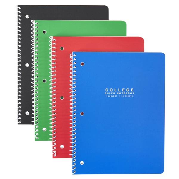 Meijer Subject Poly Cover College Ruled Notebook