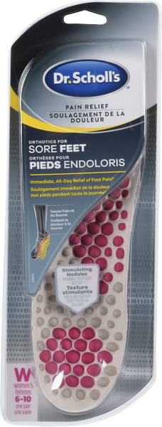 Dr. Scholl's Pain Relief Orthotics For Sore Soles, Women, 6-10, Light Purple-Green