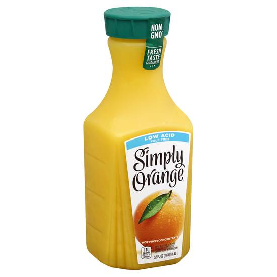 Simply Orange Low Acid Pulp Free Orange Juice (52 fl oz)