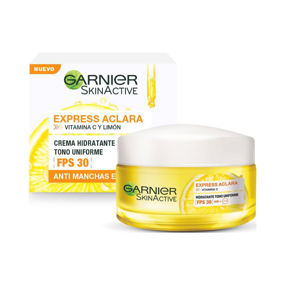 Garnier crema hidratante y aclarante fps 30 (tarro 50 ml)