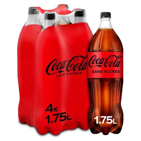 Coca-cola sans sucres 4 x 1,75 l