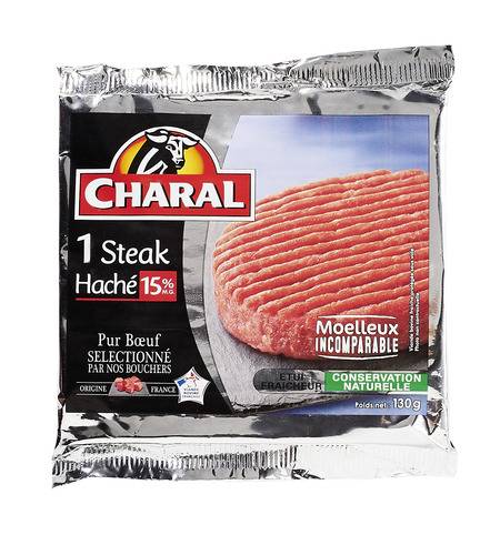 Steak haché 15% MG CHARAL - la barquette de 130g