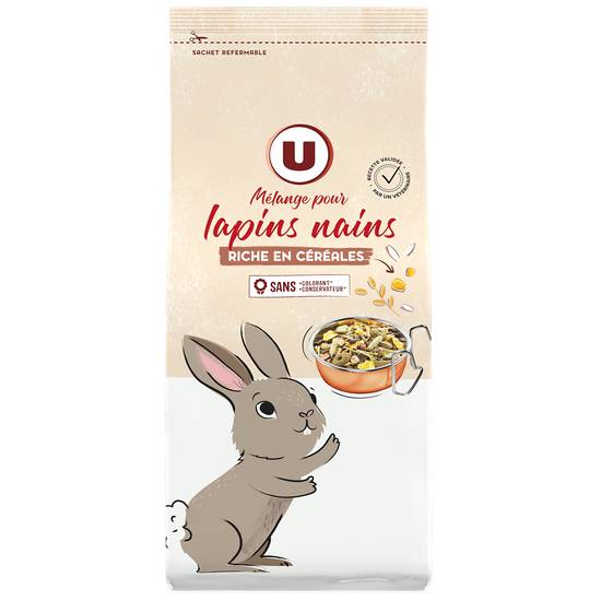 Les Produits U - Mélange pour lapins nains aux céréales