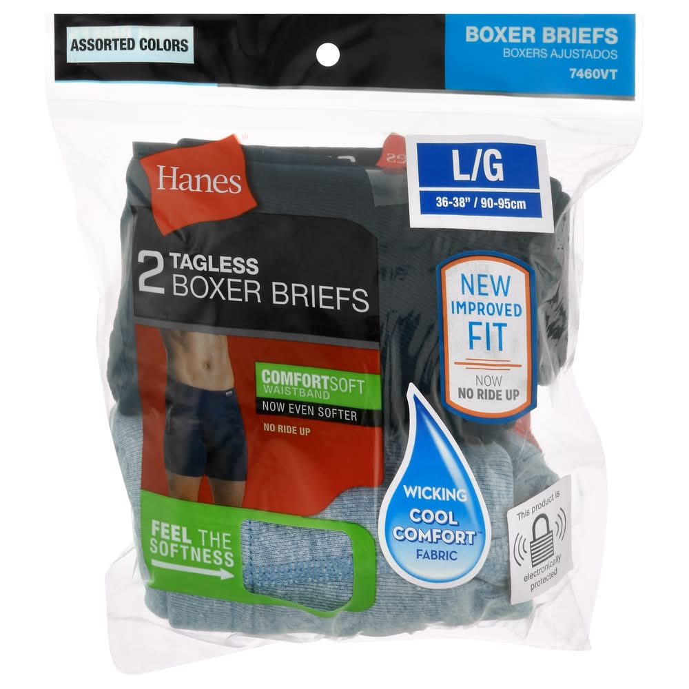 Hanes Tagless Assorted Color Large Boxer Briefs