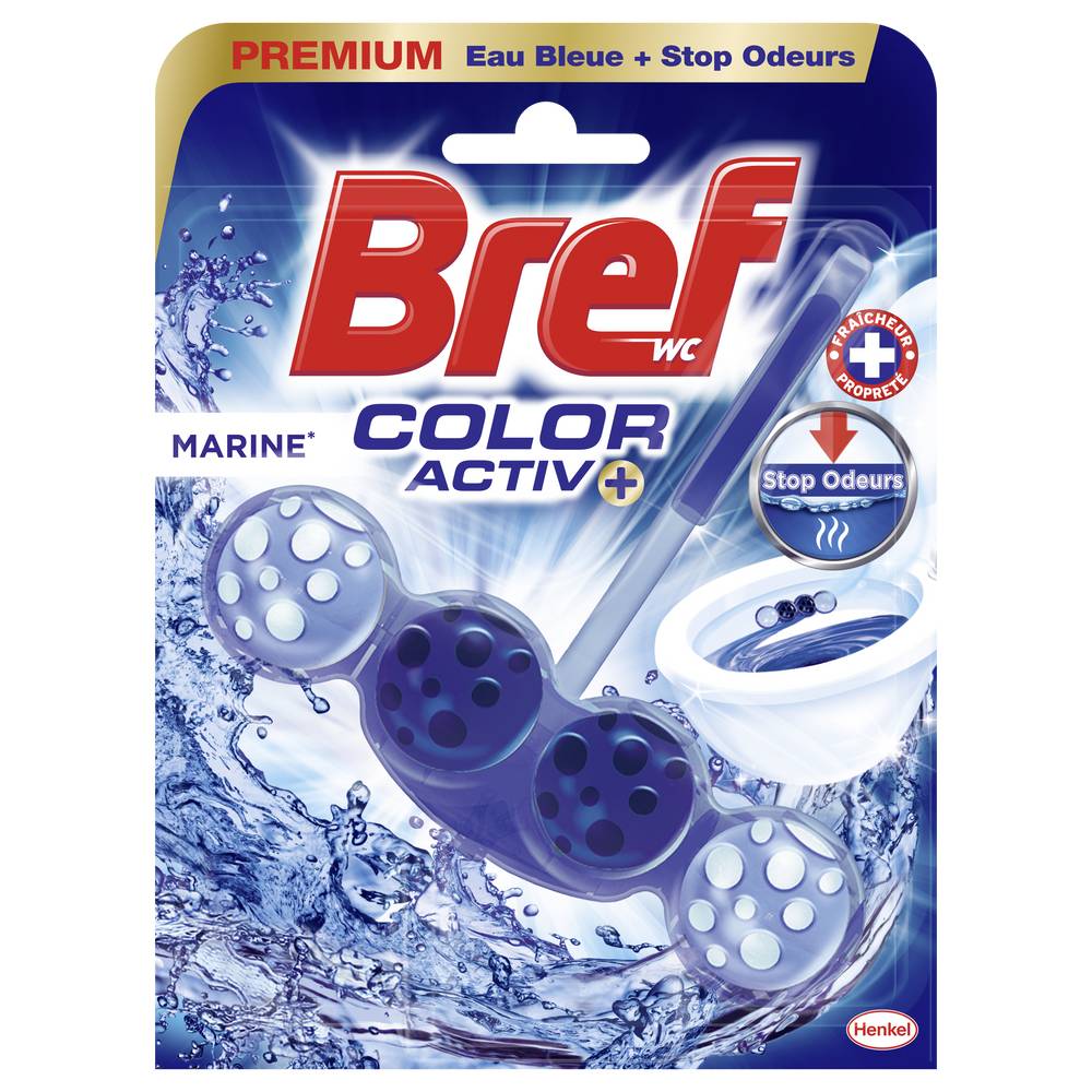 Bref - Bloc cuvette color activ+marine (50g)