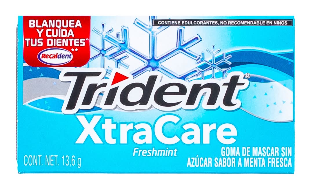 Trident · Goma de mascar menta fresca xtracare (13,6 g)