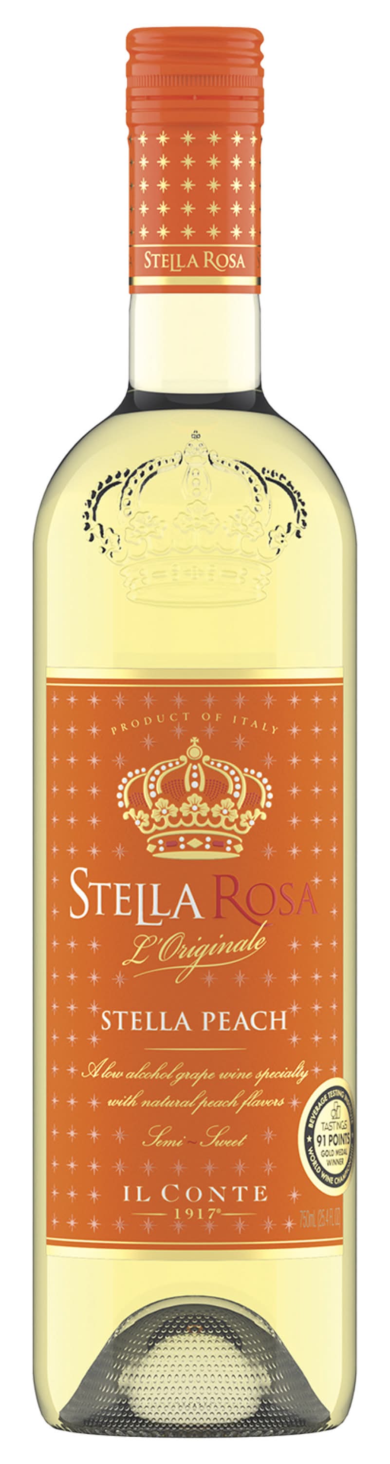 Stella Rosa Semi Sweet White Wine, Peach (750 ml)