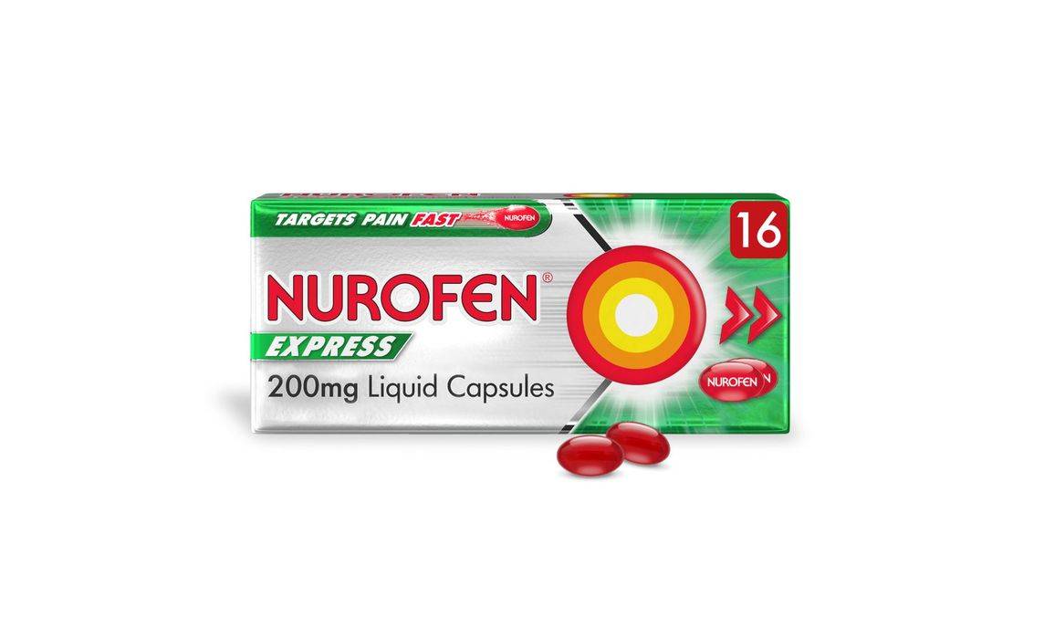 Nurofen Express Pain Relief 200mg Liquid Capsules X16 (366977)