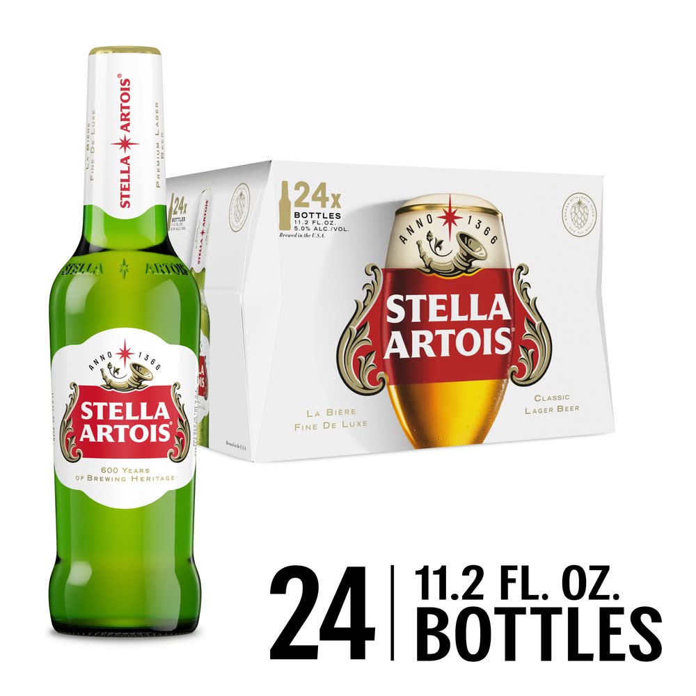 Stella Artois Premium Classic Lager Beer (24 x 11.2 fl oz)