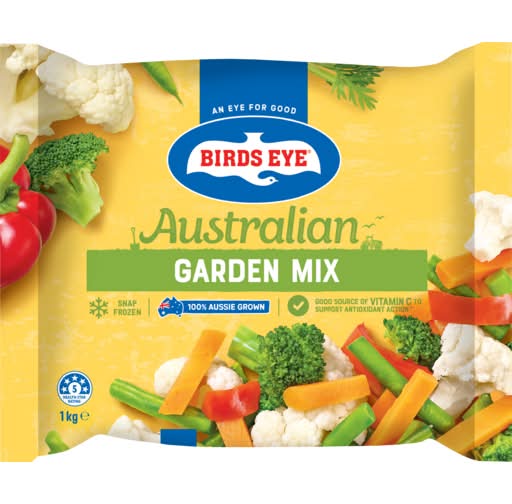 Birds Eye Snap Frozen Vegetables, Garden Mix (1kg)