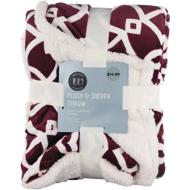 Plush/ Sherpa Throw 50X60